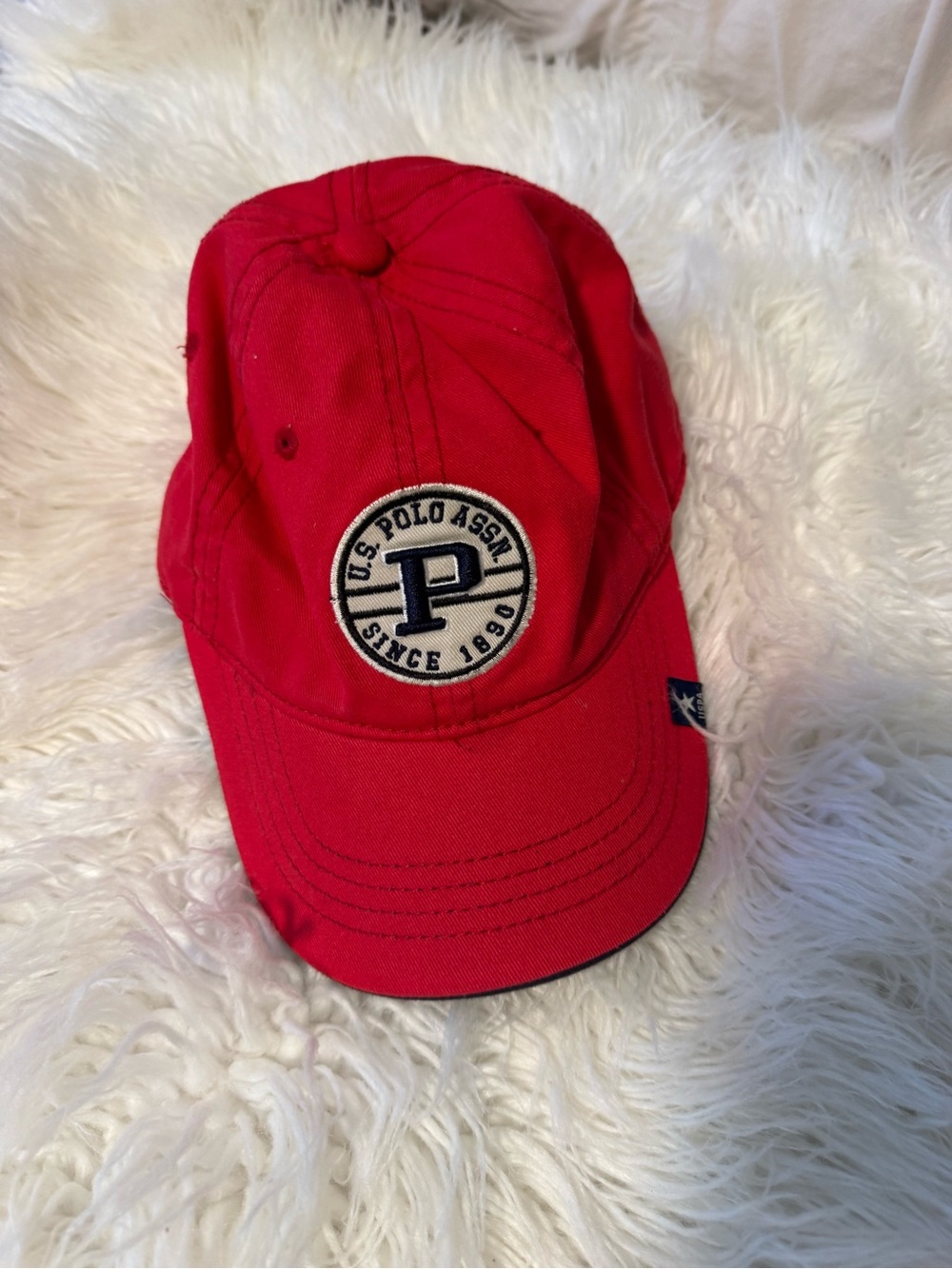 U.S. Polo Assn. Bright Red Logo Baseball Cap